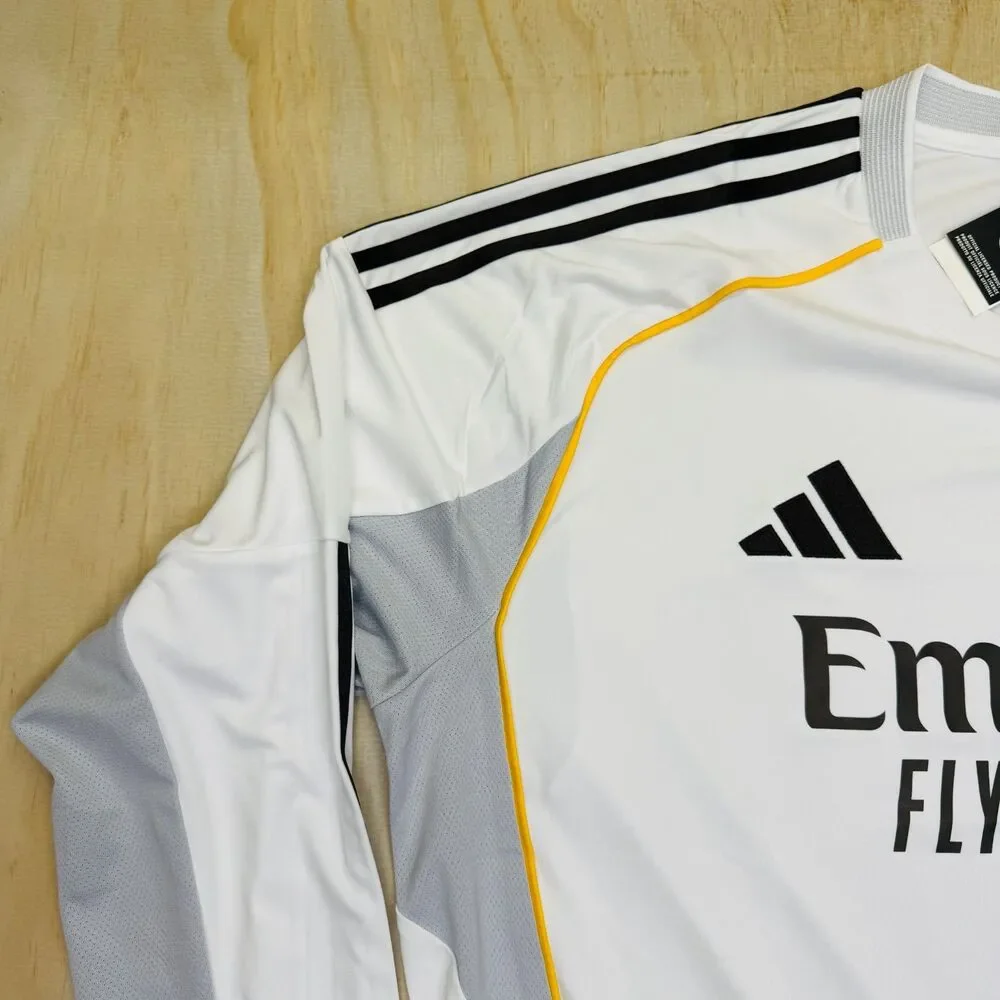 NEW Real Madrid 25/26 Adidas Long Sleeve SLIM Sz 2XL Home Soccer Jersey JN8884